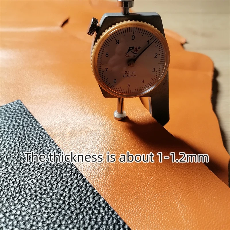 1/1.2mm Orange Sheepskin. First Layer Leather. Real Leather Fabric. Handmade DIY For Bags. The Whole Sheepskin.