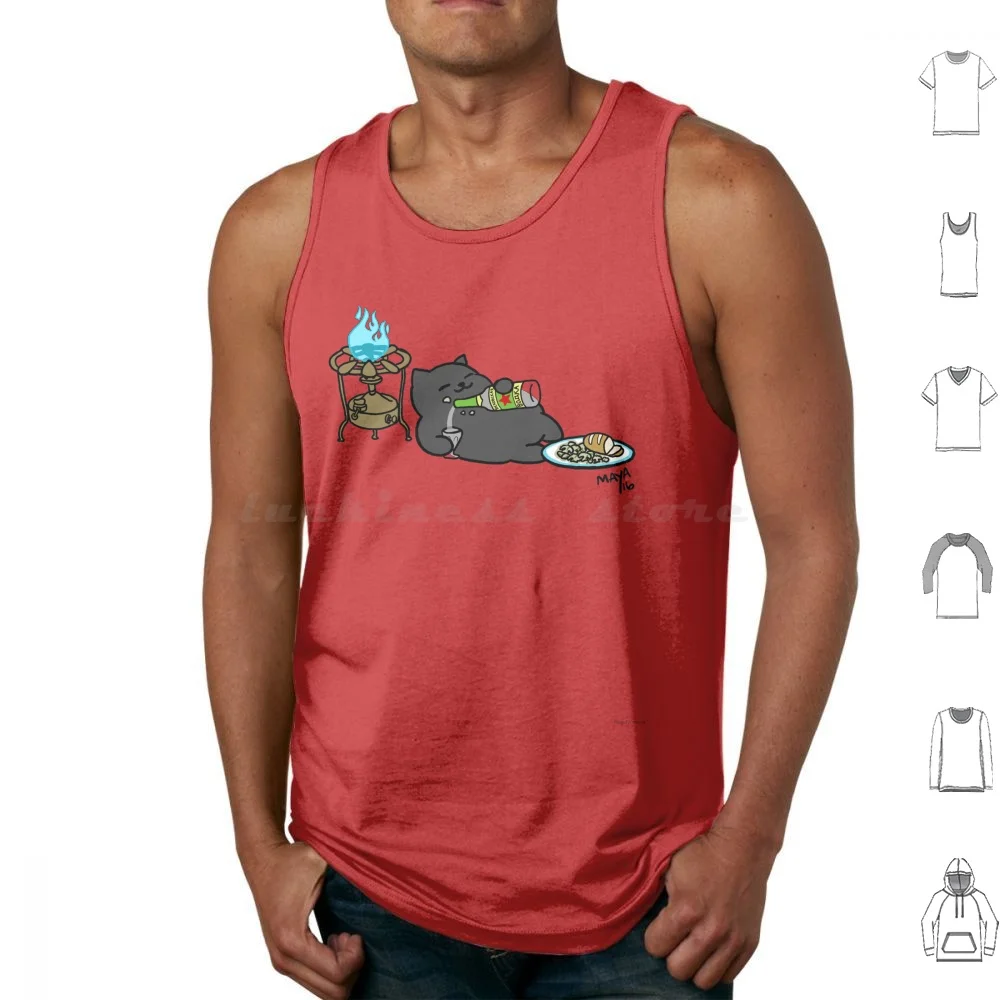 

The Cat Tank Tops Vest Sleeveless Russian Literature Soviet Cat Neko Begemot Master Margarita Russia Ussr
