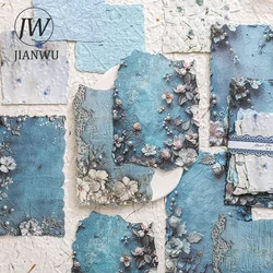 JIANWU Floating Flower and Shadow Series Vintage Relief Landscaping Collage Material Paper Creative DIY Junk Journal Stationery