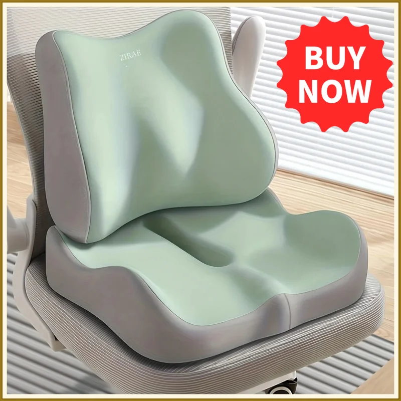 Memory Foam Car Seat Cushion Lumbar Support Pillow Soft Elastic Office Chair Pad Seat Cushion Suit for Desk Office Use