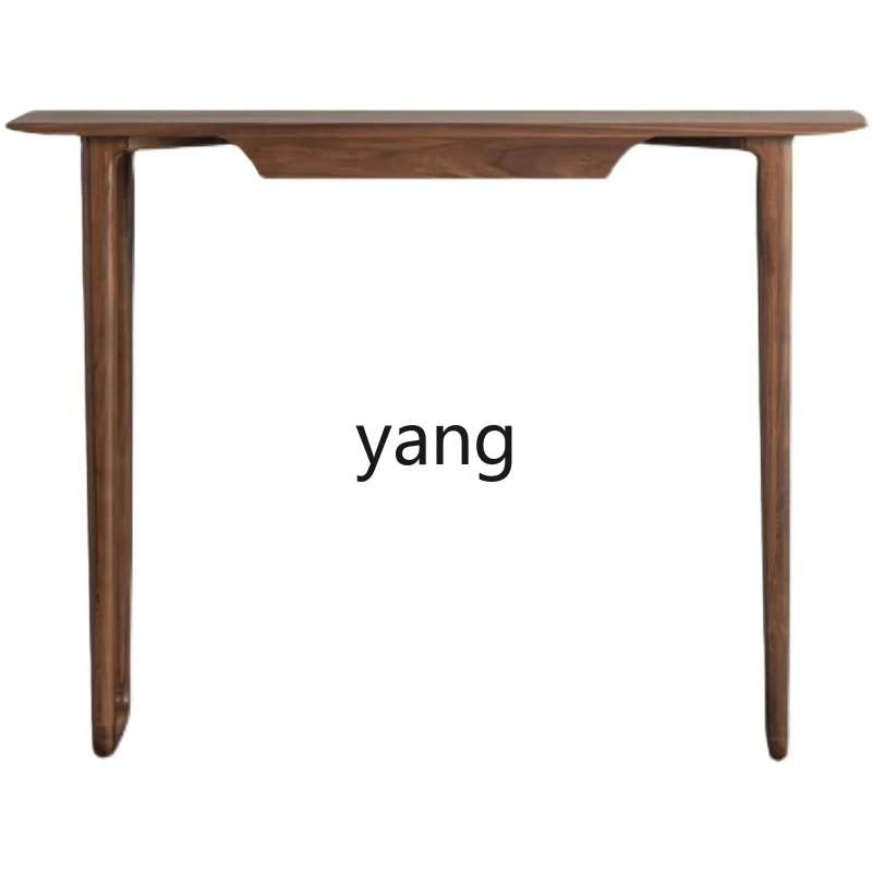 

LMM Simple Black Walnut a Long Narrow Table Solid Wood Console Tables against the Wall Altar