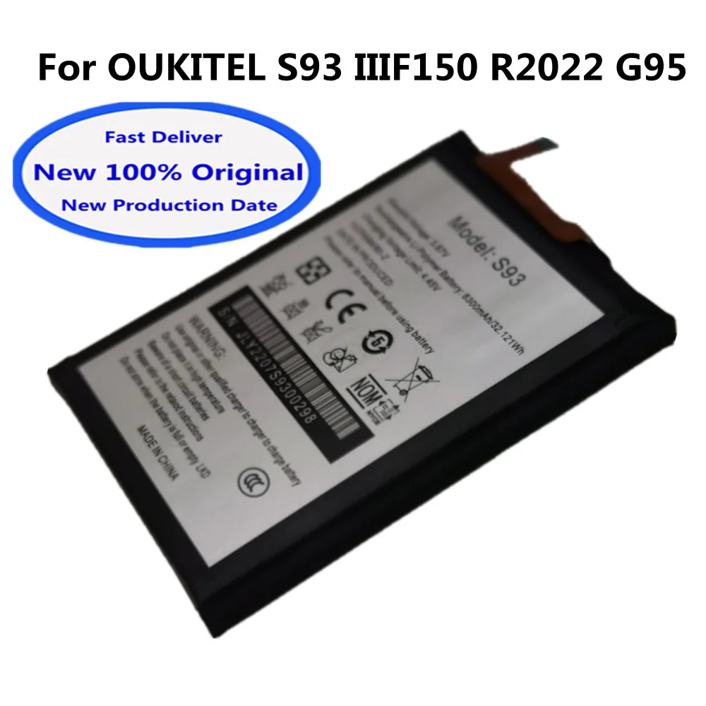 

Новый 100% оригинальный аккумулятор 8300 мАч для OUKITEL WP17 S93 IIIF150 R2022 G95 F150 R022 аккумуляторы для телефонов