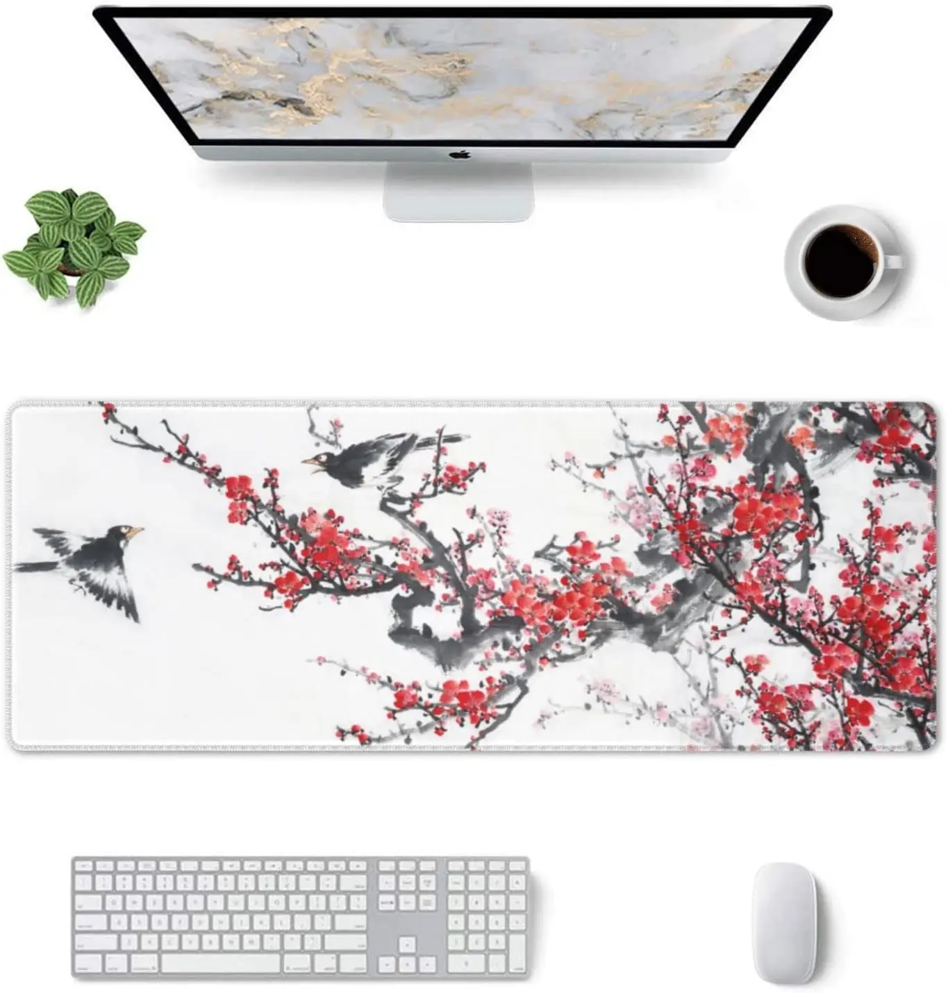 Gaming Mouse Pad Large XL Desk Mat Long Extended Pads Big Mousepad for Home Office Decor Accessories 31.5 X 11.8 Inch