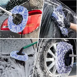 Replacement Cloth Cover for Car Long Handle Brush Head Car Wash Brush Plush Mop Brush Cover 1pc Cleaning Car Accessories