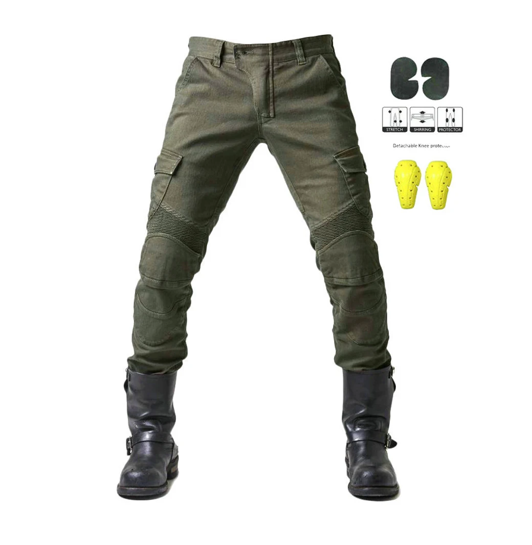 Motorcycle Riding Pants Pantalon Moto Jeans for Men Women Motocross Racing Trousers with 4 Knee Hip Protective Pads