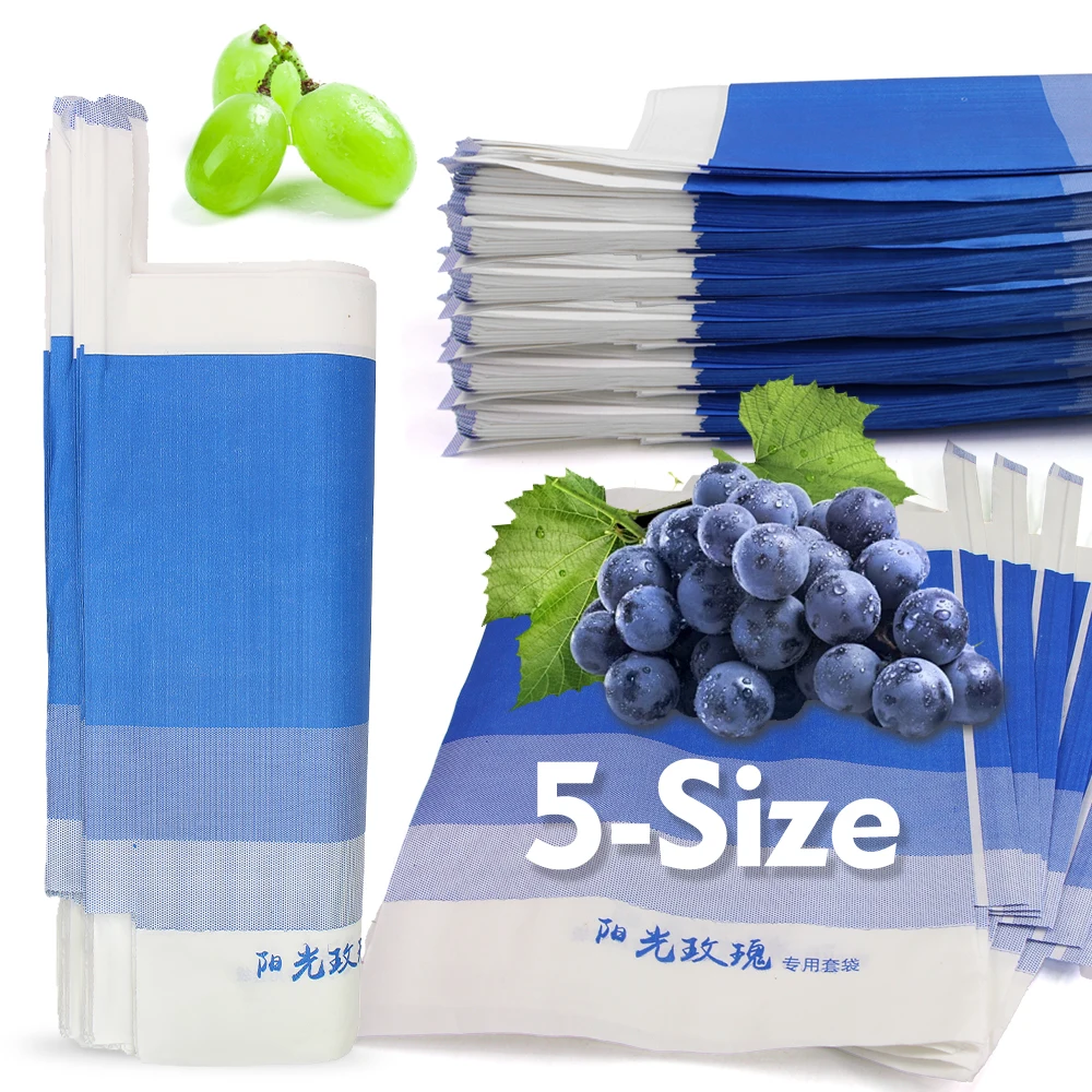 Orchard Grape Protection Bags Tricolor Paper Anti-Bird Pest Control for Fruits Cultivating Grow Protect Cover Waterproof Pouchs