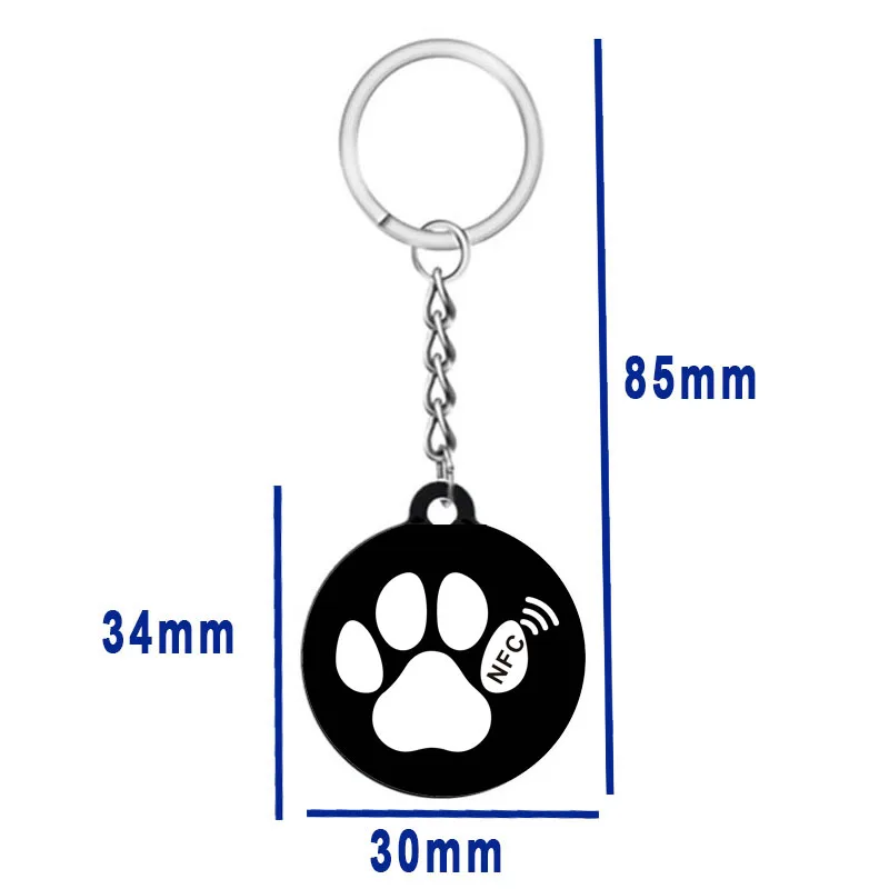 NFC Dog Tag, NFC Smart Pet ID Tag Self-Made, Program the link of online Pet Profile, Pet Video, Digital Pet Tag, Durable Pet ID,