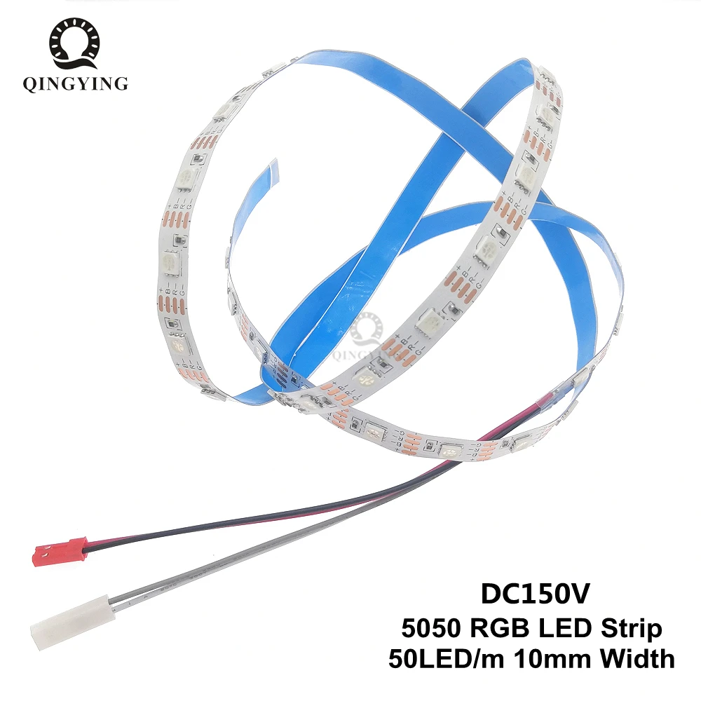 1 metr żyrandol listwy RGB LED SMD5050 Chip 10mm szerokość 50LED/metr 220-260mA prąd stały elastyczne światło taśma do naprawy