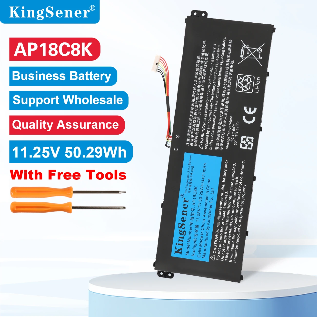 

KingSener AP18C8K AP18C4K Аккумулятор для ноутбука Acer Aspire 5 A515-43-R057 R4MG R6F6 R6WW A515-44 R7NU R5UZ KT 00304012 4471 мАч