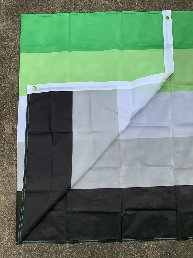 3x5 ft Rainbow Flag 90X150cm   LGBTQIA Romantic Orientation Aromantic Pride Flag ​polyester hanging banner for decoration