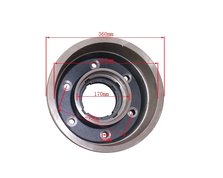 Forklift Parts H3QA3-02031 Brake Drum& Hub for CPCD45~50/K45