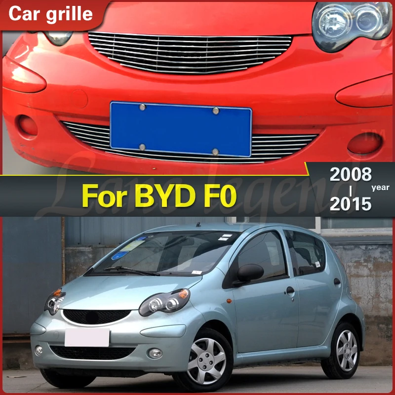 

For BYD F0 2008-2015 Racing Grills Stainless Steel Center Racing Mesh Bumper Grills Billet Grille Cover Racing Grill Body Kit