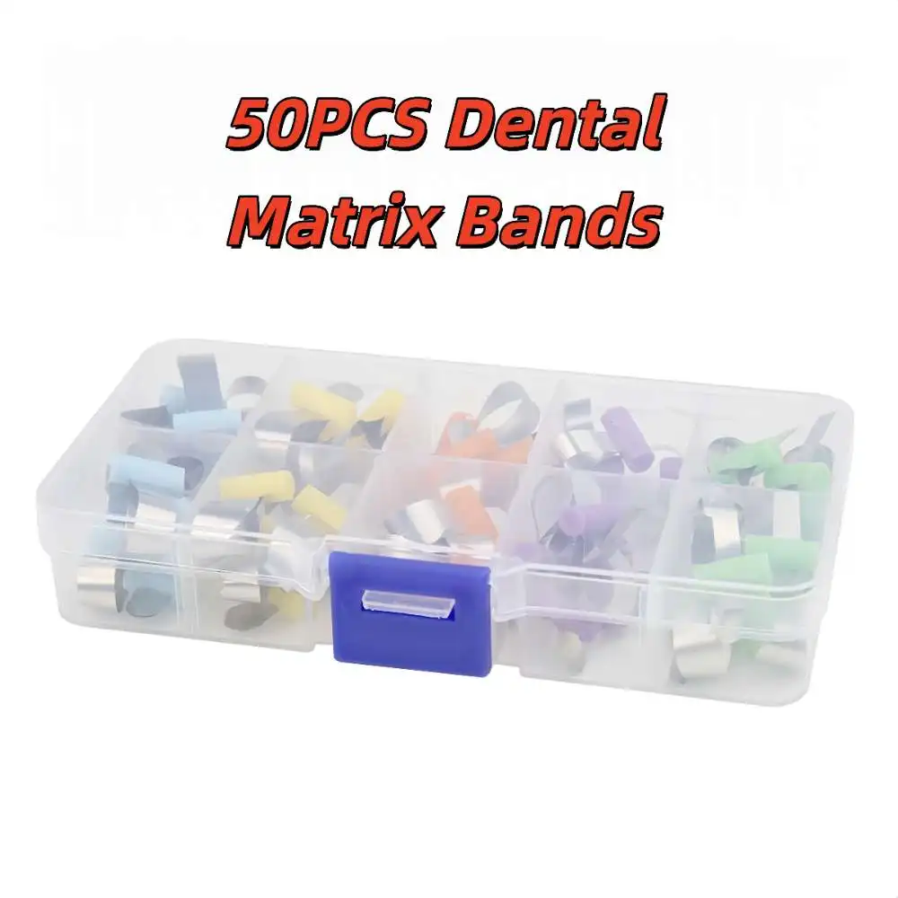 

Dental Orthodontic Forming Sheet Sectional Contoured Metal Matrices with Positioning Dentistry Matrix Bands for Adult/Children