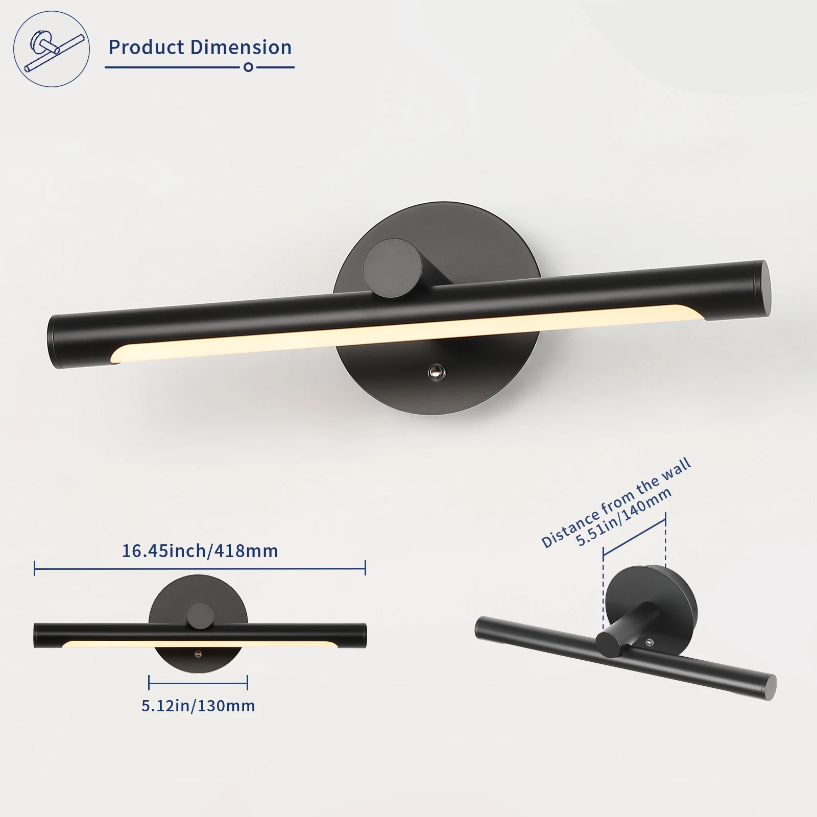 

5000mAh Picture Wall Light with Remote Control & Three-Color-Temperature for Gallery Display – Energy-Efficient & Rust-Resistant