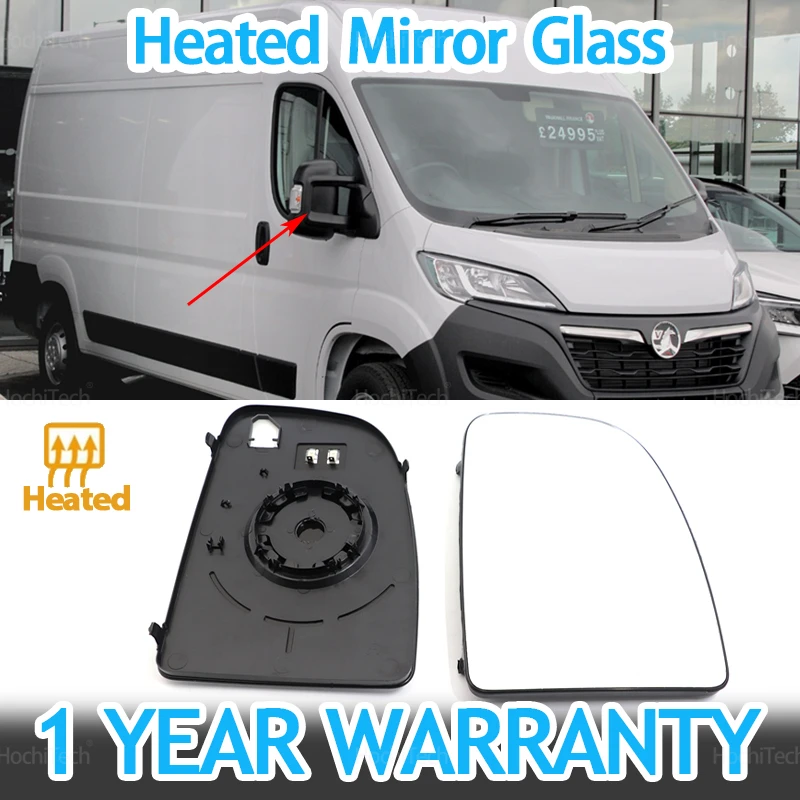 Heating Side Mirror Glass Lens Door Wing Rear View Mirror Glass or Peugeot Boxer Manager for Citroen Relay Jumper