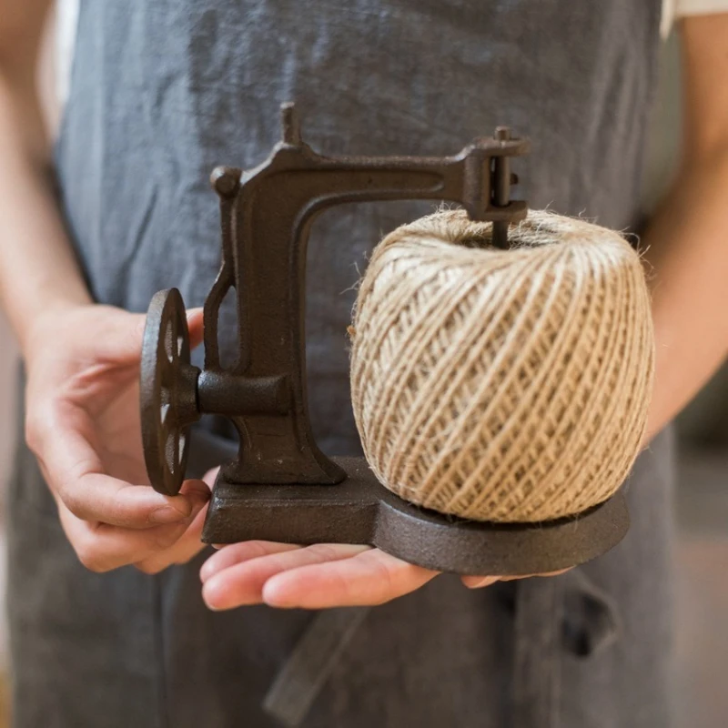 Vintage Cast Iron Hemp Rope Sorting Rack Sewing Tools Living Room Garden Decoration Window Display Home Decor Festival Gift
