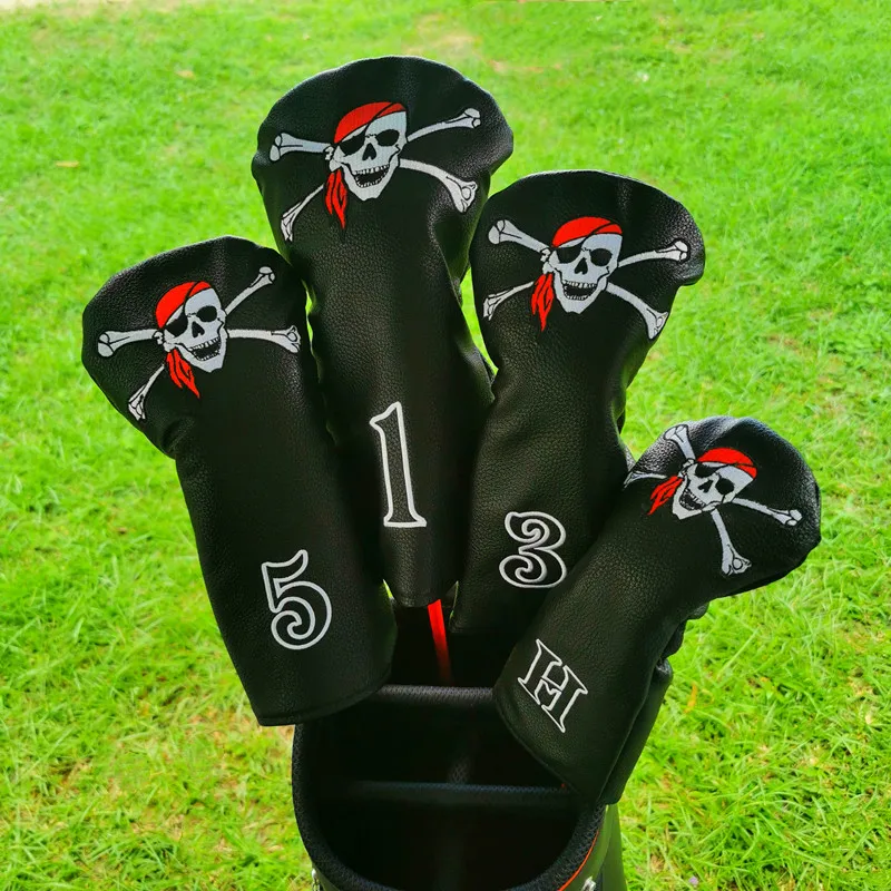 

Minimalist Skull Golf Cover - Heavy-Duty Protection for Woods & Hybrids