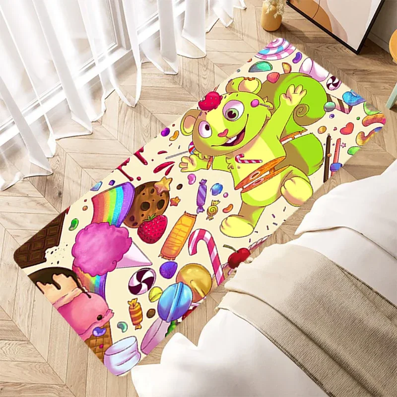 Happy Tree Friends Entrance Doormat Carpet Bath Foot Rug Non-slip Kitchen Mat Bathroom Floor Mats Home Carpets Cute Balcony Rugs