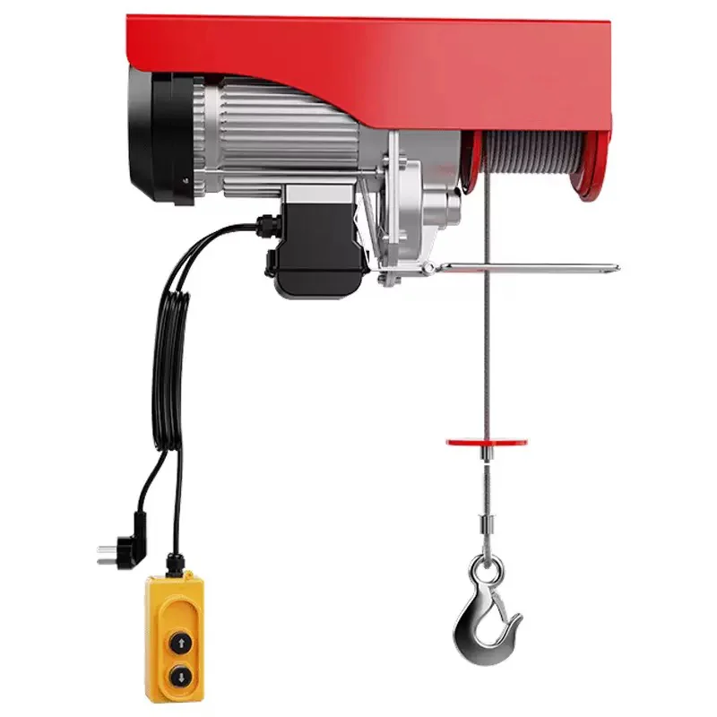 1 Ton Electric Rope Hoist PA New Condition Steel Material 220v Voltage Wire Rope Sling Type for Lifting Goods Building Shops