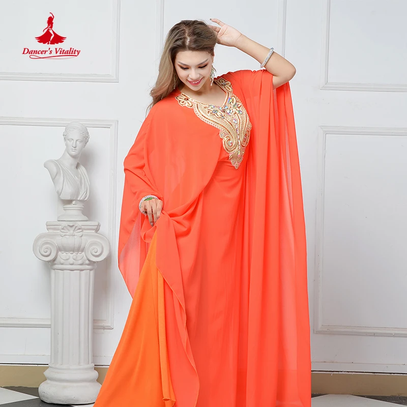 

Belly Dance Competition Robes Customzied Adult Children Chiffon Robe+modal Vest 2pcs Khaleegy Costume Robes Oriental Dance Wear