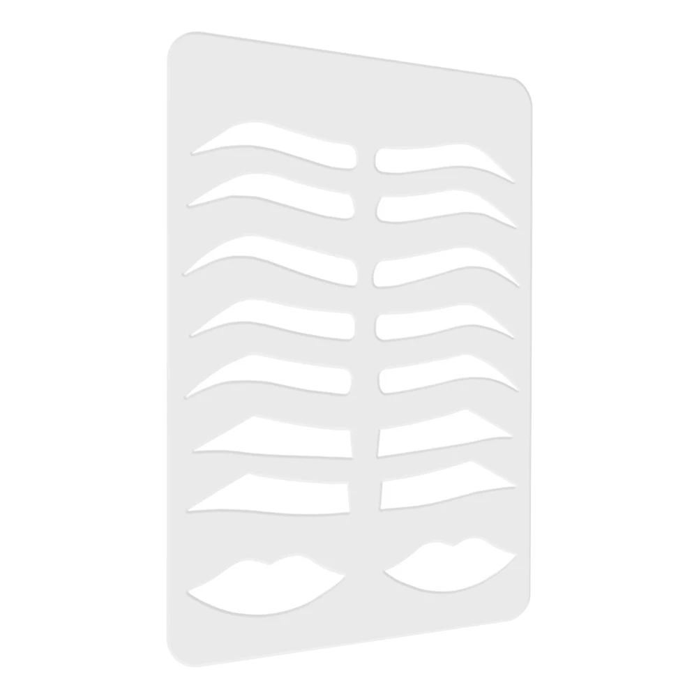 

Eyebrow Stencil Acrylic Mold Plate Makeup Practice Accessory Transparent Drawing Tool Eyebrow Lip Mold Reusable
