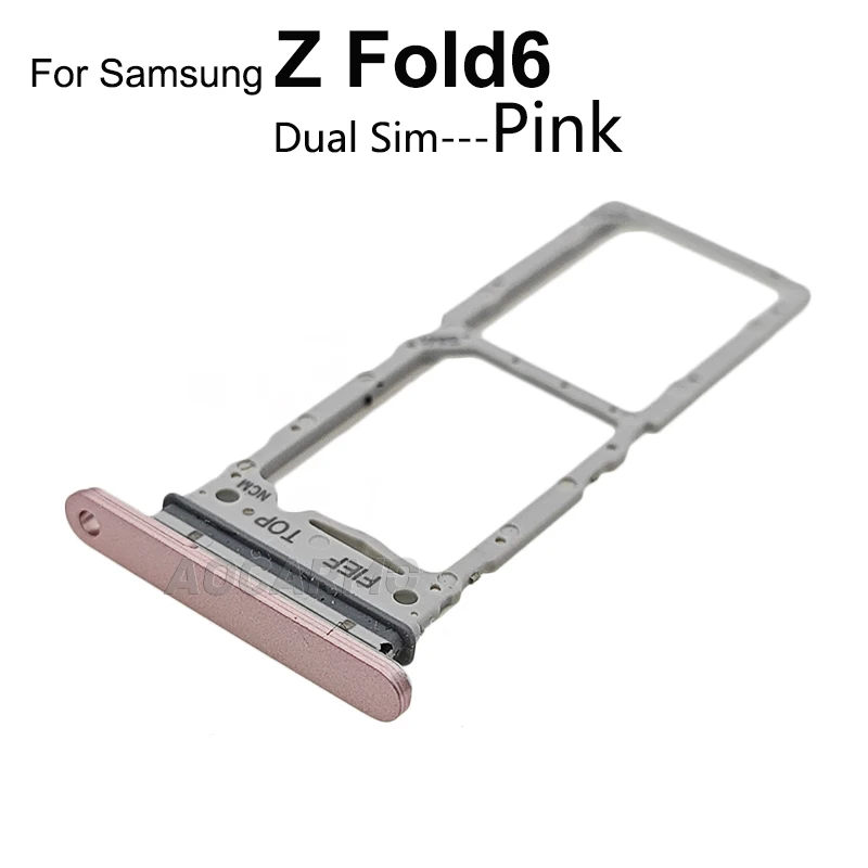 Aocarmo เดี่ยวและ Dual ซิมการ์ดถาดใส่อะไหล่สําหรับ Samsung Galaxy Z พับ 6 Fold6 SM- F9560