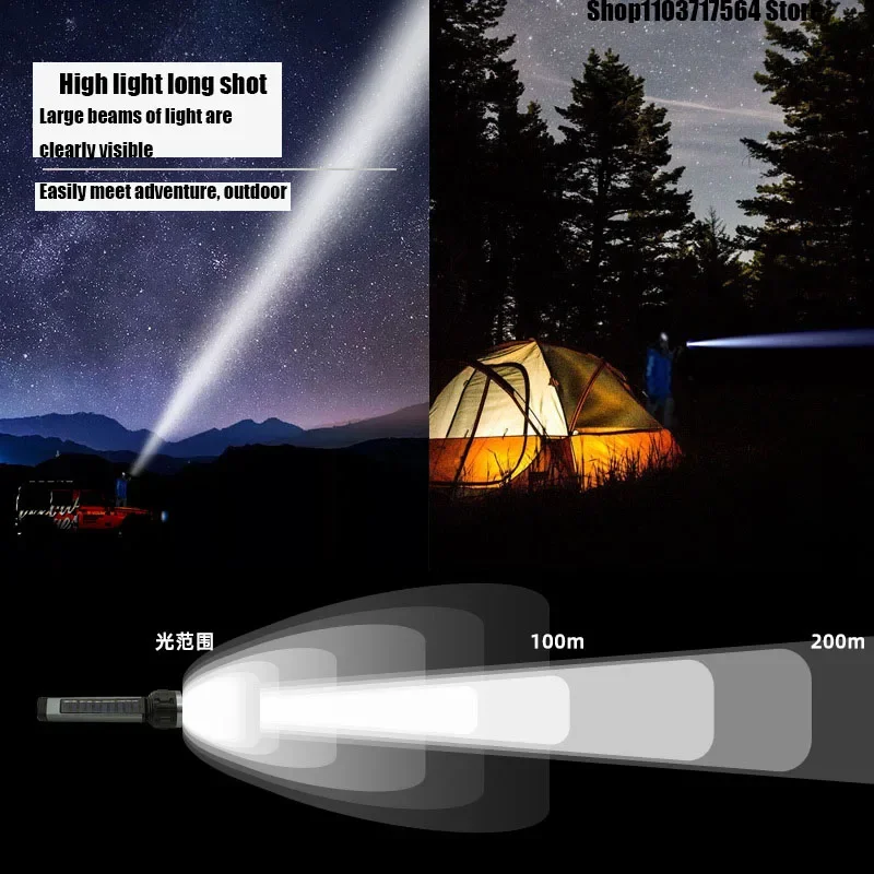 

Rechargeable multi-functional outdoor camping tent strong light can flashlight cross-border portable emergency lighting