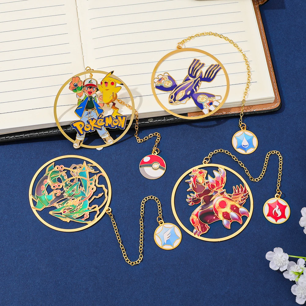 

Pokemon Metal Bookmark Rayquaza Groudon Kyogre Pikachu Fine Small Gifts For Friends and Lovers Reading Accessories For Readers