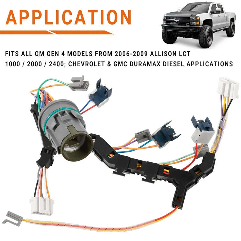 2006-2009 6 Speed Transmission Wiring Harness Fits 1000/2000 Allison GM/Duramax Application Only,Car Accessories