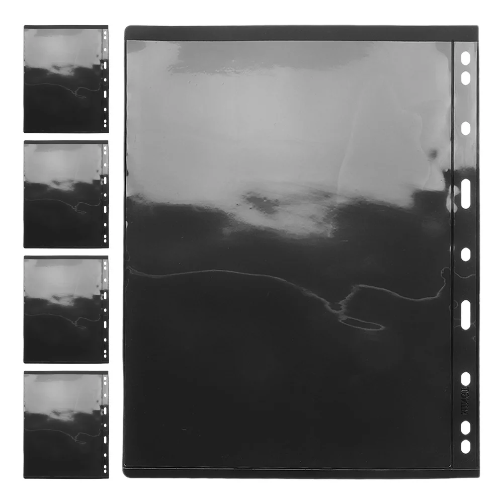 10 قطعة صفحات ألبوم الطوابع خلفية سوداء 9 حفرة أوراق فضفاضة لجامعي الطوابع حامل الأوراق النقدية البريدية إدراج #6