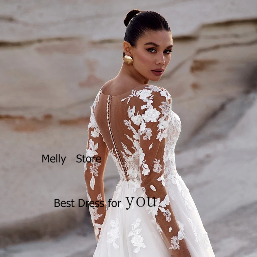 فساتين زفاف بدون حمالات مع تول ناعم 2025 صيفي كم كامل ذيل محكمة جديد زي العرائس فتحة جانبية فيستدو دي نوفيا