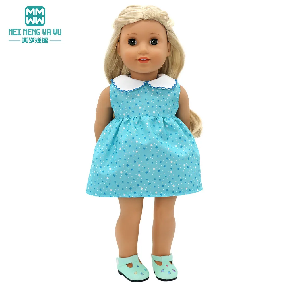 Puppe Kleidung Fit 45cm Spielzeug Amerikanische Puppe Mode Cartoon Gaze Kleid Hemd Hosen Schuhe Mädchen Geschenke – Detail 35