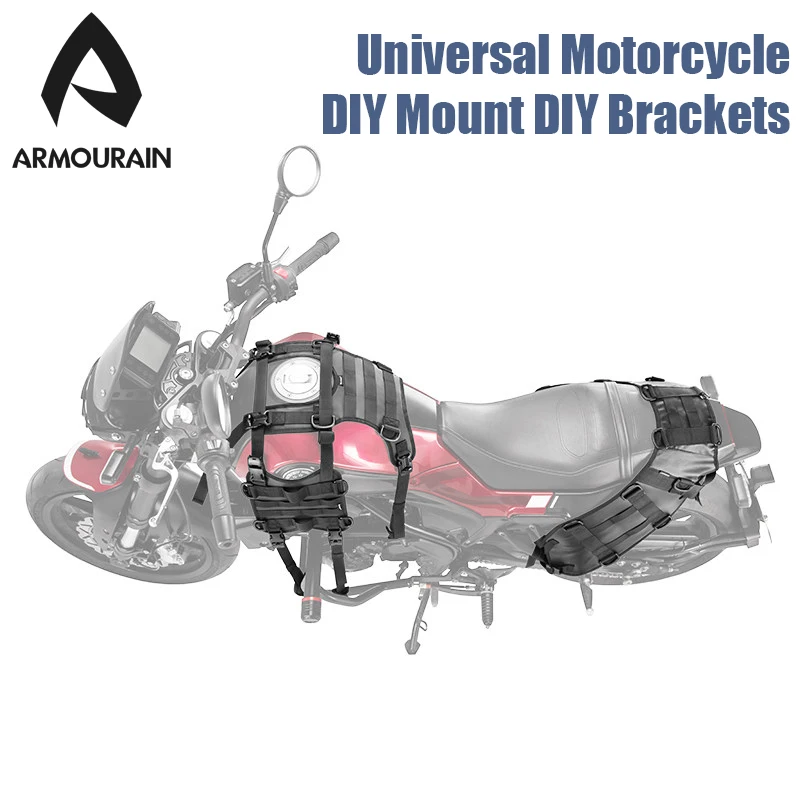 Motorcycle Fuel Tank Bag Vest Left Right Mount Base Off-Road Tactical System Rear Seat Mount Bag External Accessories