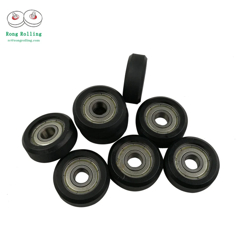 8*30*11 Diameter 30mm PU-coated bearing 608ZZ bearing bore 8mm,Equipment pulleys,belt pulleys,limit rollers/wheels/pulleys.