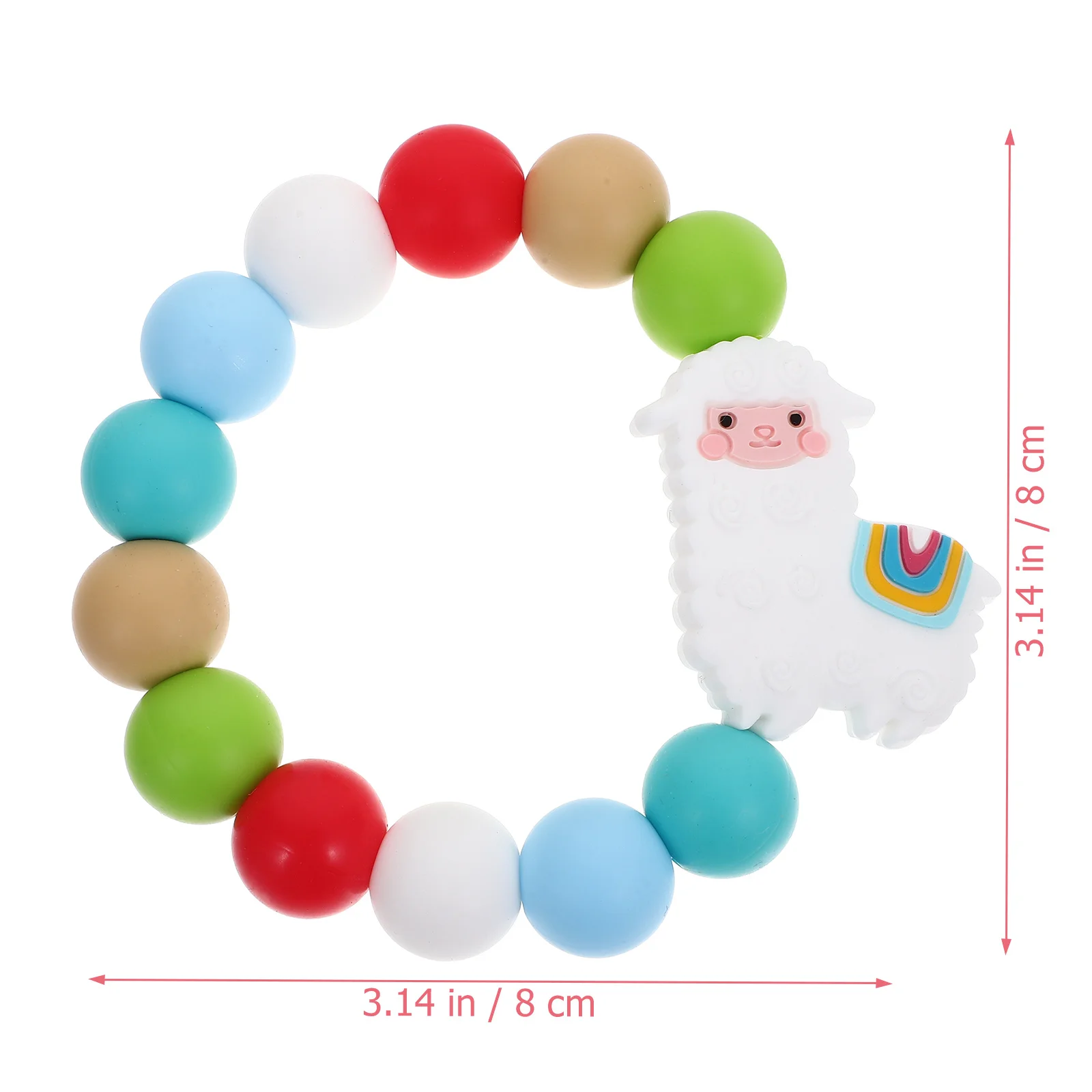 سوار تسنين من السيليكون اللطيف على شكل ألبكة للأطفال الرضع، تصميم آمن وناعم يدعم التنمية الحسية وقبضة مريحة