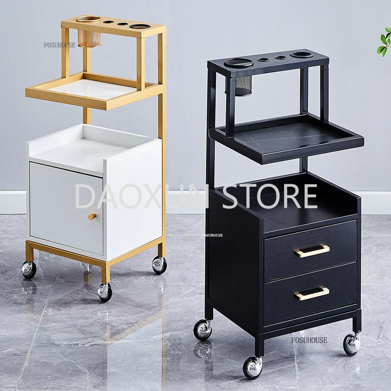 Modern Hair Salon Special Tool Salon Trolleys Barber Shop Spa Cabinet Nail Hair Shop Cutting Auxiliary Carts Salon Aesthetics