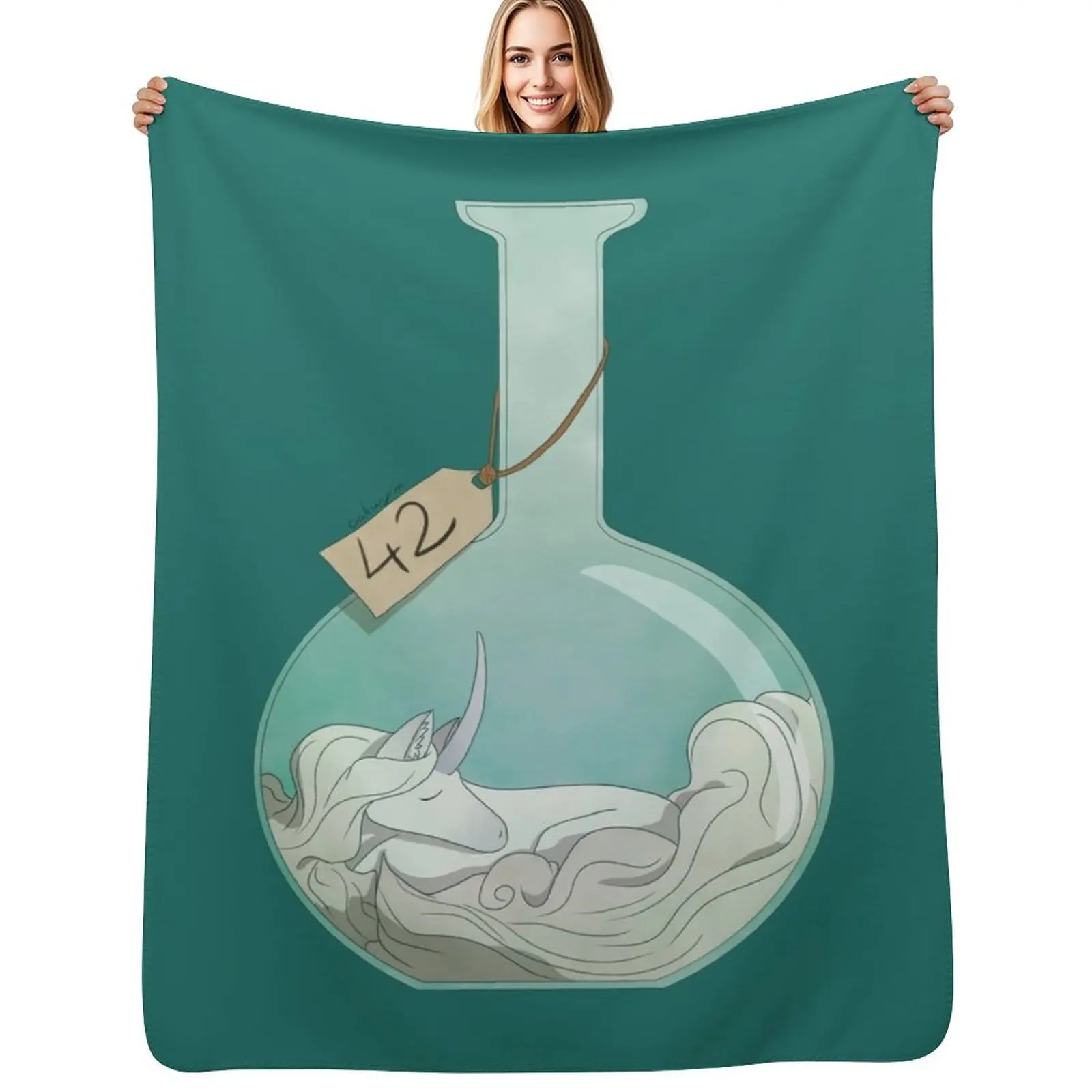 Bottle Unicorn Throw Blanket manga Thin Bed covers Blankets For Sofas Baby Beach Blankets