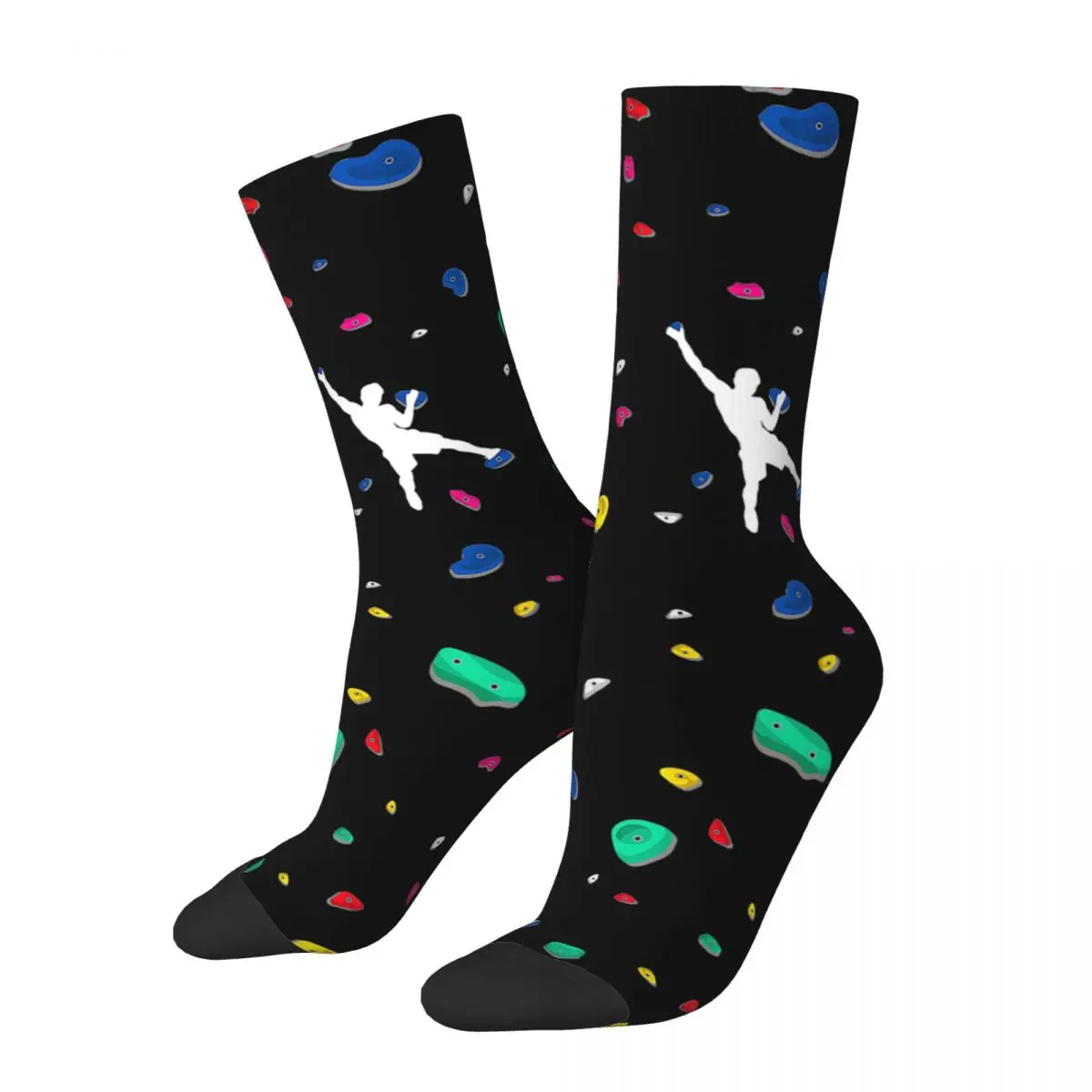 Climbing Boulder Wall Rock Climber Bouldering Accessories Crew Socks Cozy Rock Climbers Sport Middle Socks for Women Men Present