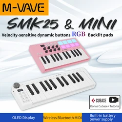 M-VAVE SMK25 II MIDI Keyboard Controller Percussion Pad Music Combat Arranger Bluetooth