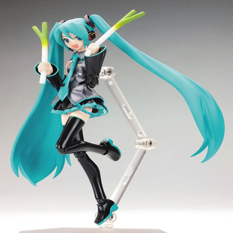 Anime Miku Action Figure Model Change Face Standing Posture Pvc Statue Cartoon Model Collectible Manga Toy Christmas Gift