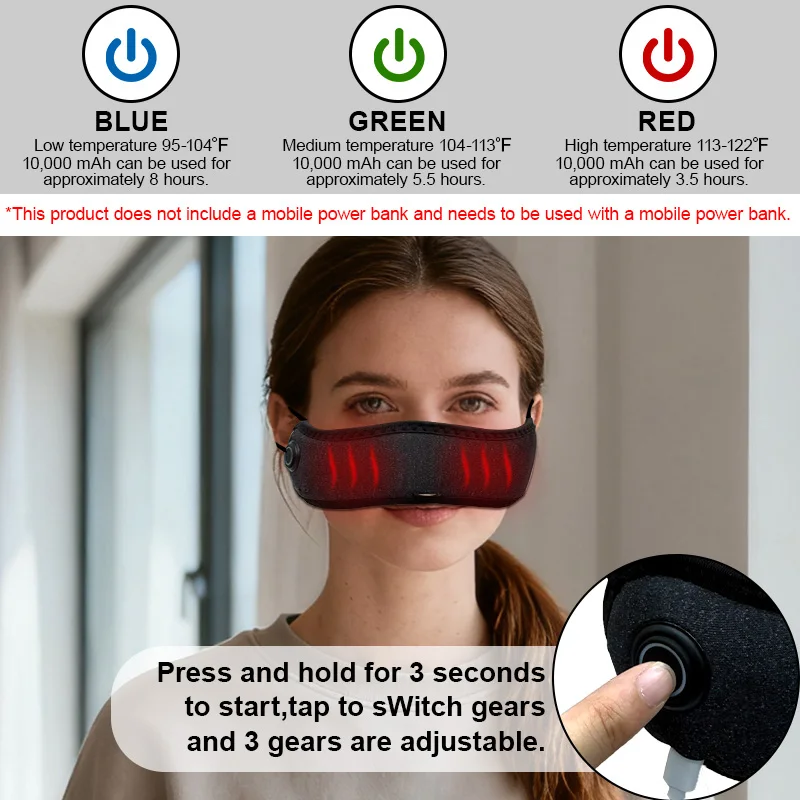 قناع الأنف المحمول المُسخن بمنفذ USB، سخان الأنف القابل للطي مع لحساسية احتقان الأنف والأنف المألوف #4