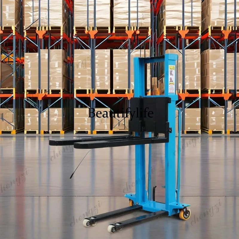 

A81 New Forklift With Electric Automatic Lifting Hydraulic Handling Stacking Height Small Size 1 Ton Portable