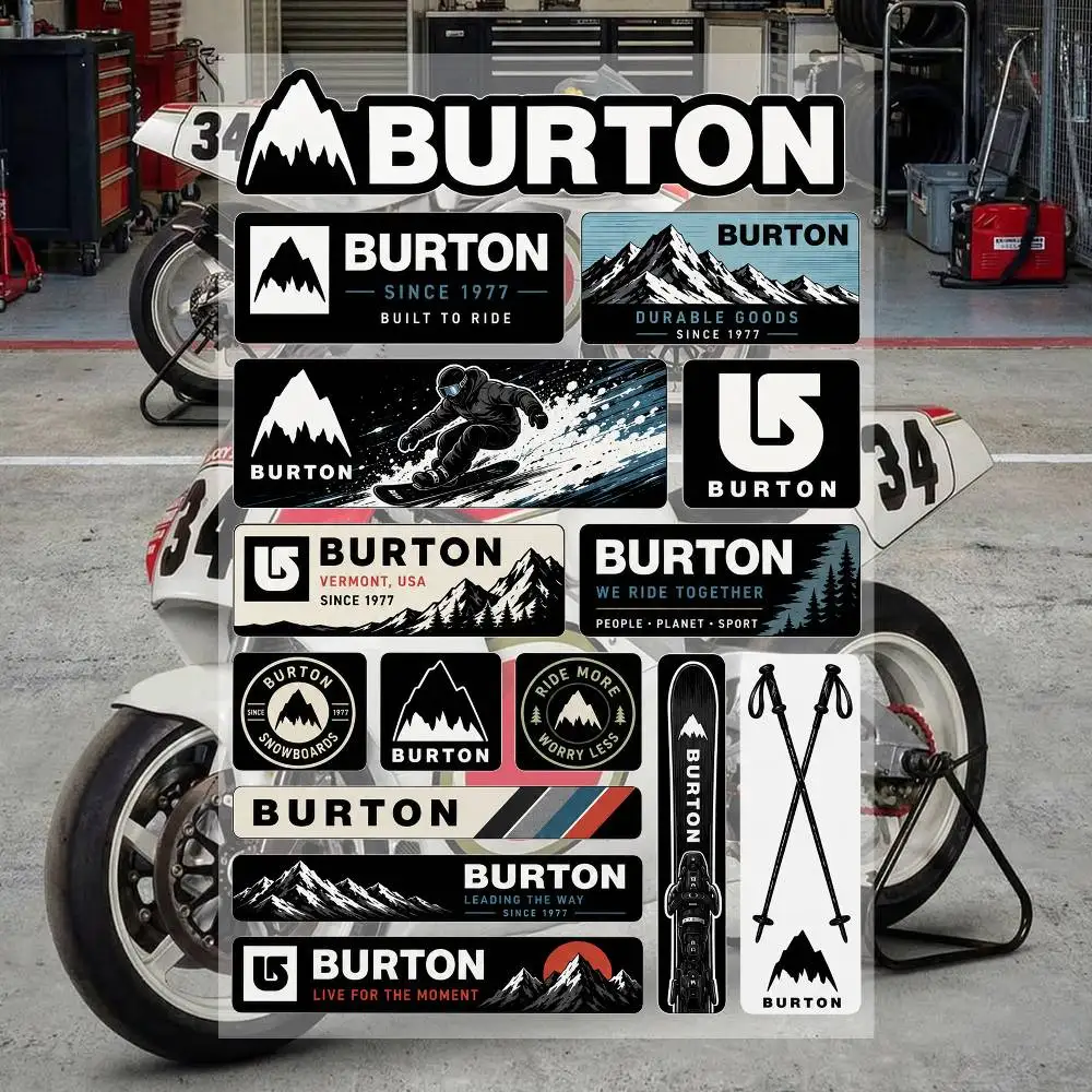 B-urton Waterproof Vinyl Stickers for Car Motorcycle Bike Skateboard Laptop Bottle Phone