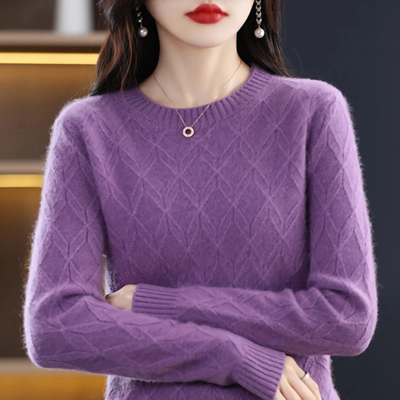 Women Sweater Cashmere Pullover Merino Wool knitwears Winter 2023 Knit O-neck Jumper Tops Spring Korean Fashion Traf y2k Clothes