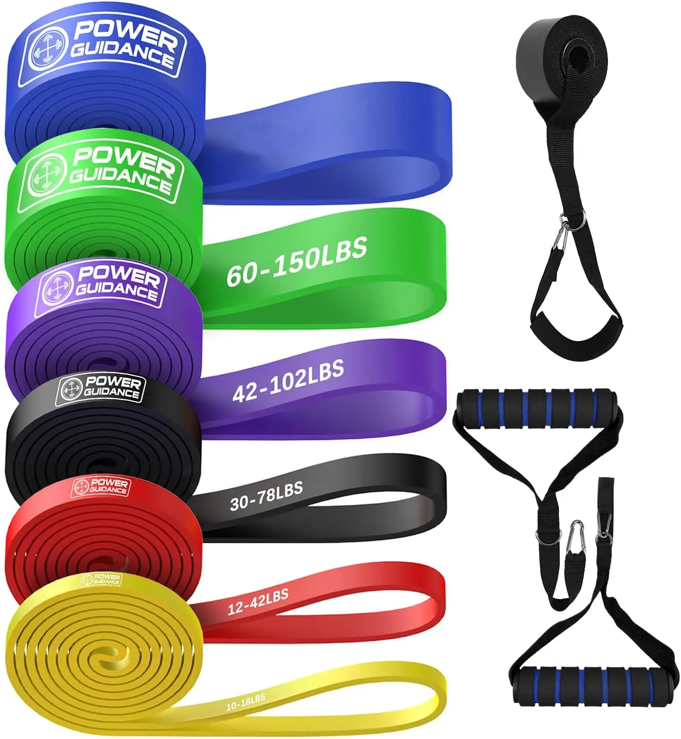 

Набор эспандеров с 5 уровнями сопротивления для подтягиваний, тренировок ног, развития мышц, терапии и коррекции фигуры