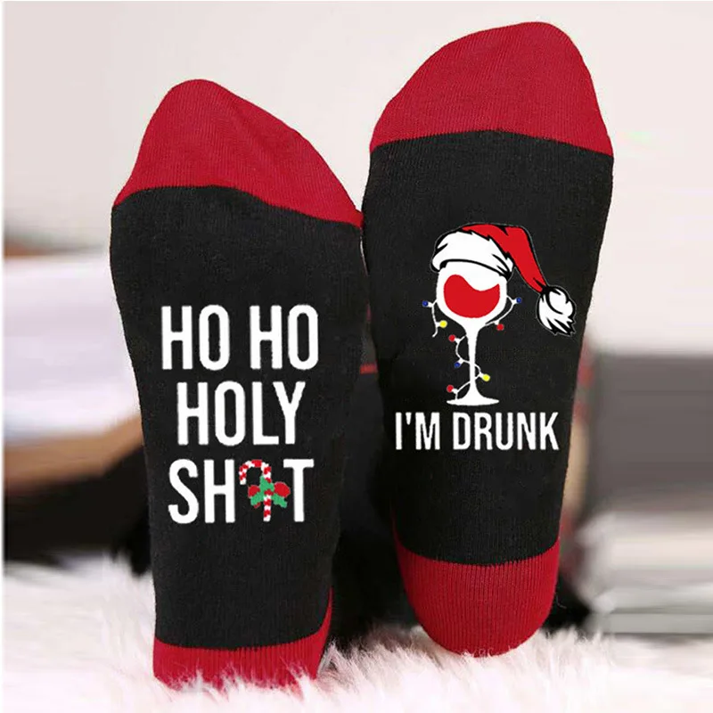 Women Winter Slipper Socks If You Can Read This Christmas is movies Phrase Anti-Slip Hosiery New Year Gifts