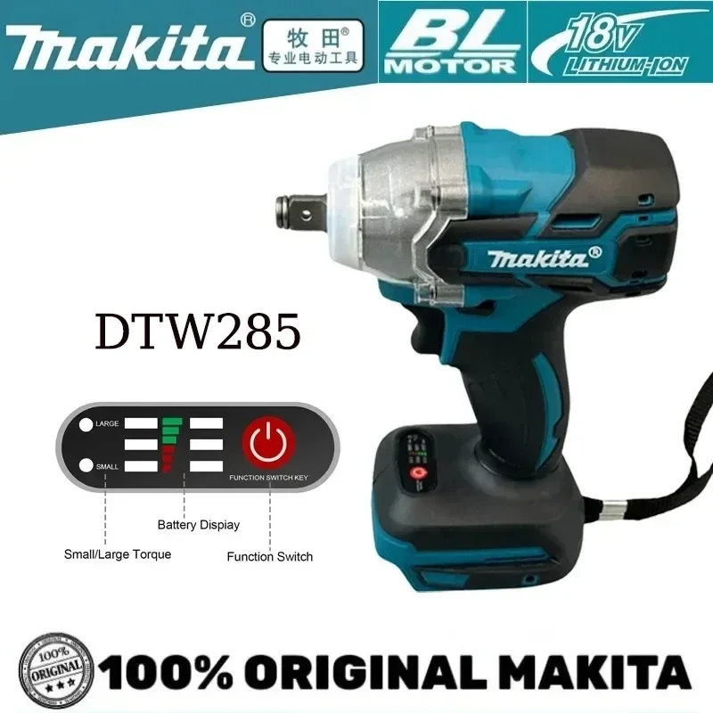 マキタ-18v-dtw285-ブラシレスコードレスインパクトレンチツール高速軽トラック-suv-ホイールボルト取り外しガレージオートサービス用