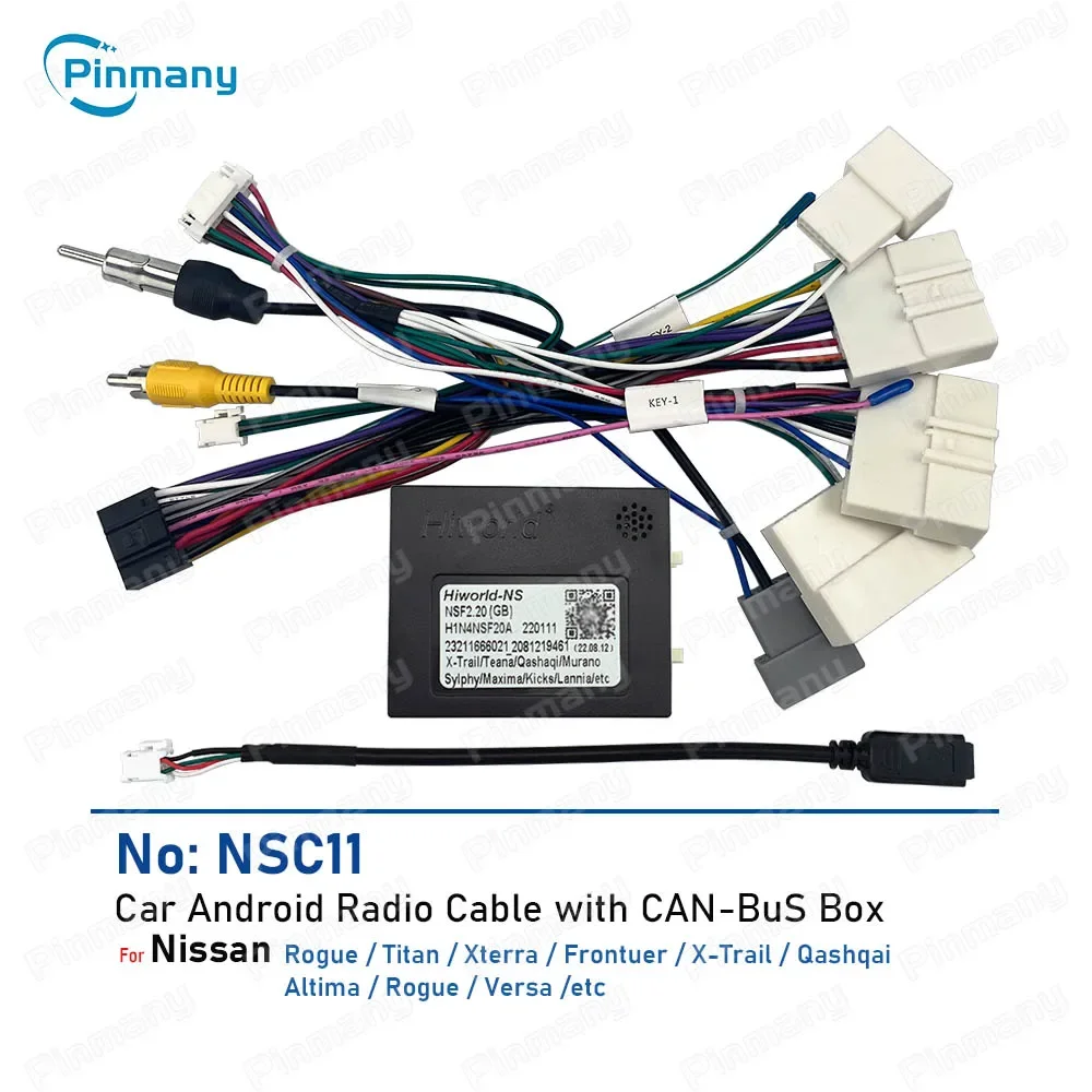 Cable de Radio para Auto, Arnés de Cables CAN Bus, Conector de Enchufe para Nissan Rogue, Titan, Xterra, Frontier, X-Trail, Qashqai, Altima, Rogue, Versa