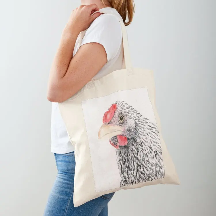 

Chicken Scratches - Artistic Hen Tote Bag canvas tote bag woman shopping bag Women's tote Canvas shoulder