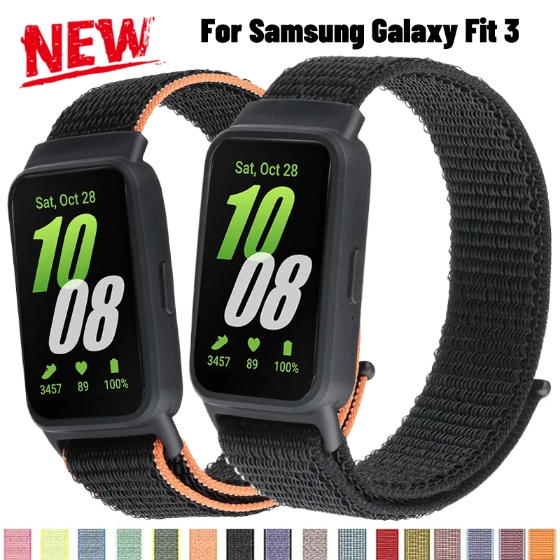 

Nylon Loop Strap for Samsung Galaxy Fit 3 Adjustable Elastic Bracelet Watchband for iWatch Samsung Galaxy Fit3 Band Accessories